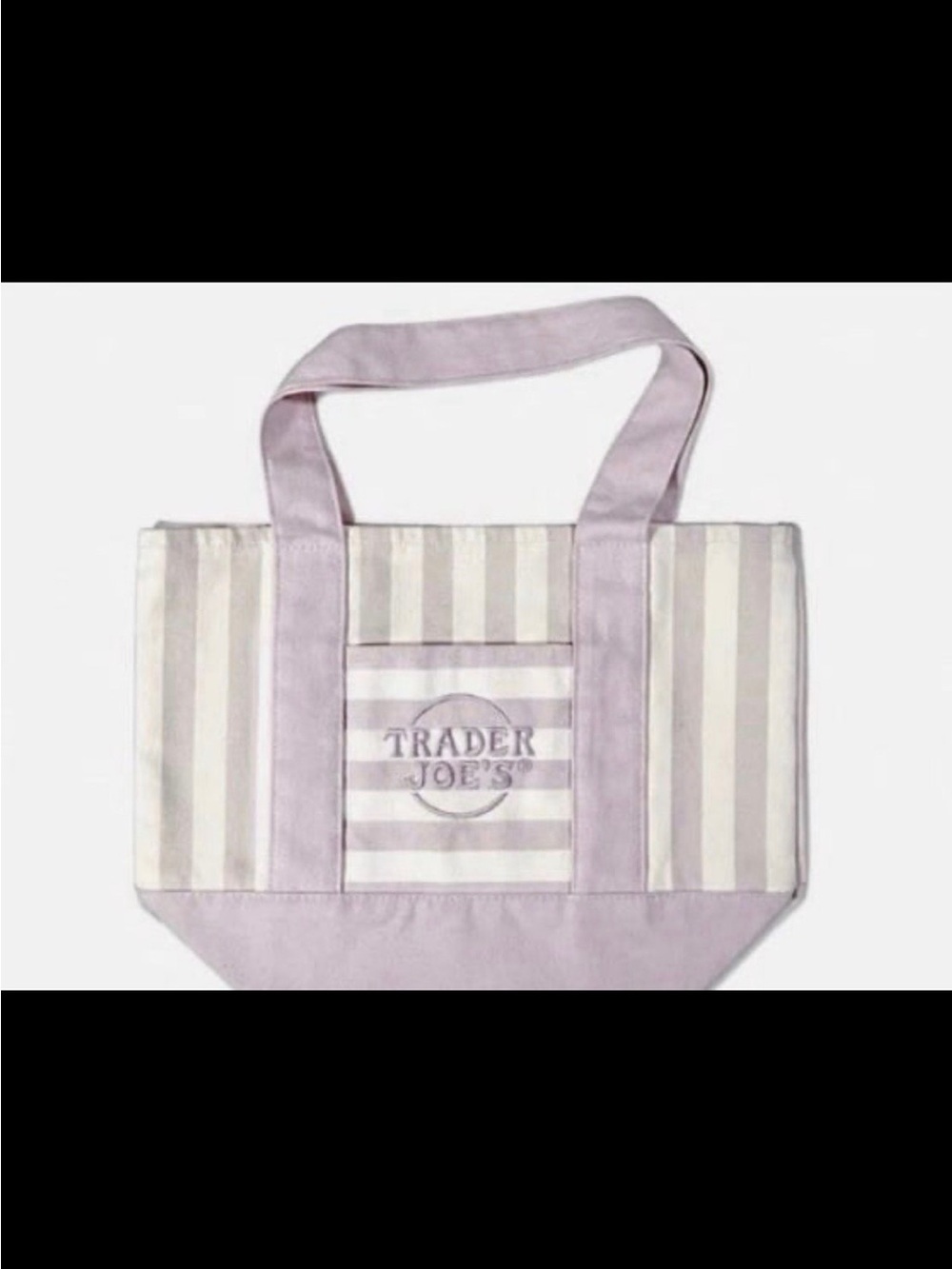 Trader Joe's Pastel Stripe Mini Canvas Tote Bag, Set of 4. - Picture 4 of 6